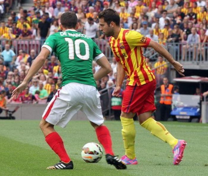 El Barça y el Athletic, con los colores de la senyera y la ikurriña (FOTOS)