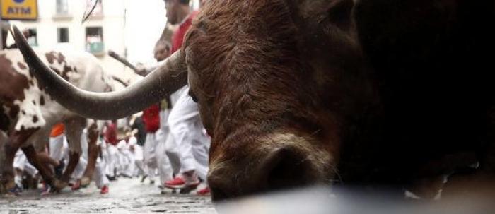 El séptimo encierro deja un susto y al menos un herido por asta de toro