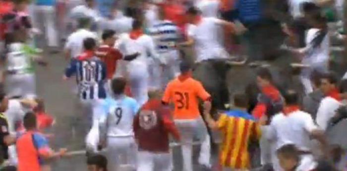 El séptimo encierro deja un susto y al menos un herido por asta de toro