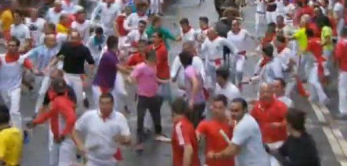 El séptimo encierro deja un susto y al menos un herido por asta de toro