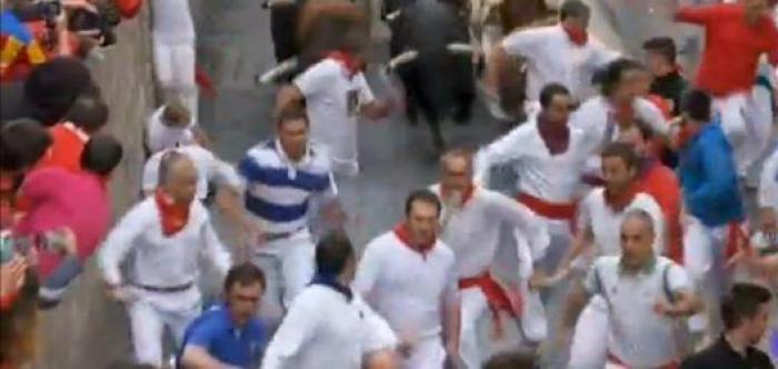 El séptimo encierro deja un susto y al menos un herido por asta de toro