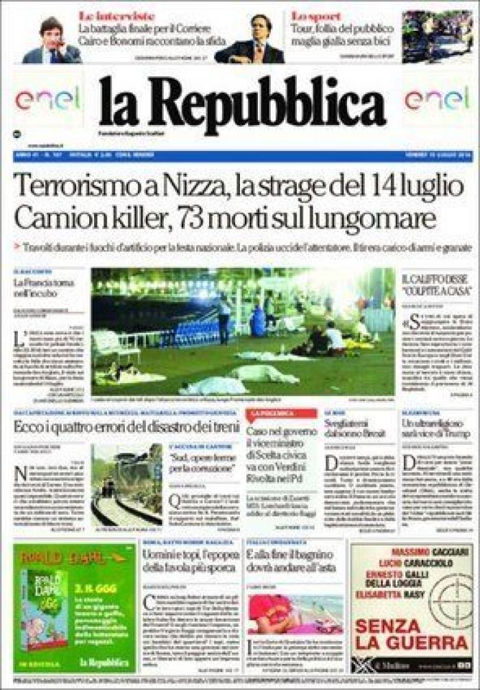 Al menos 84 muertos en Niza al arrollar un camión a una multitud durante la fiesta del 14 de julio