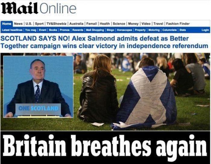 Reino Unido niega a Escocia la posibilidad de celebrar un segundo referéndum de independencia