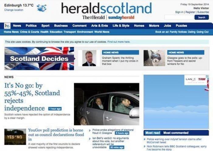 Reino Unido niega a Escocia la posibilidad de celebrar un segundo referéndum de independencia