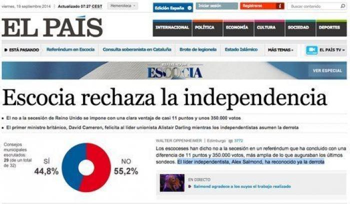 Reino Unido niega a Escocia la posibilidad de celebrar un segundo referéndum de independencia