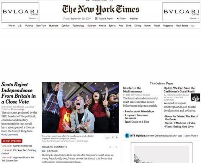 Reino Unido niega a Escocia la posibilidad de celebrar un segundo referéndum de independencia