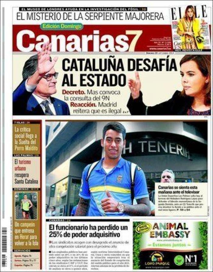 La convocatoria de la consulta catalana en las portadas (FOTOS)