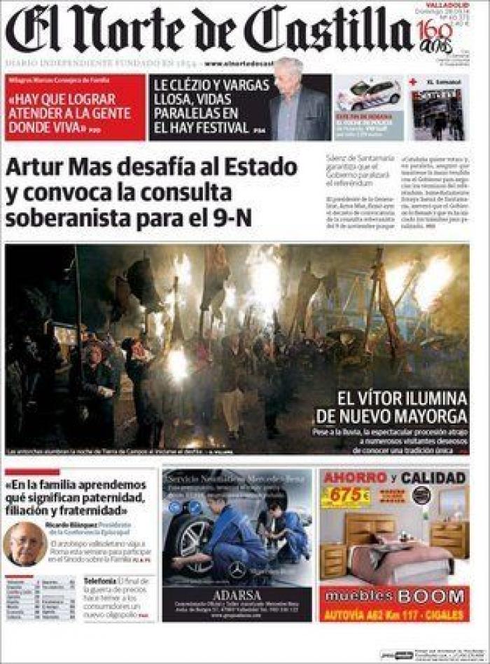 La convocatoria de la consulta catalana en las portadas (FOTOS)