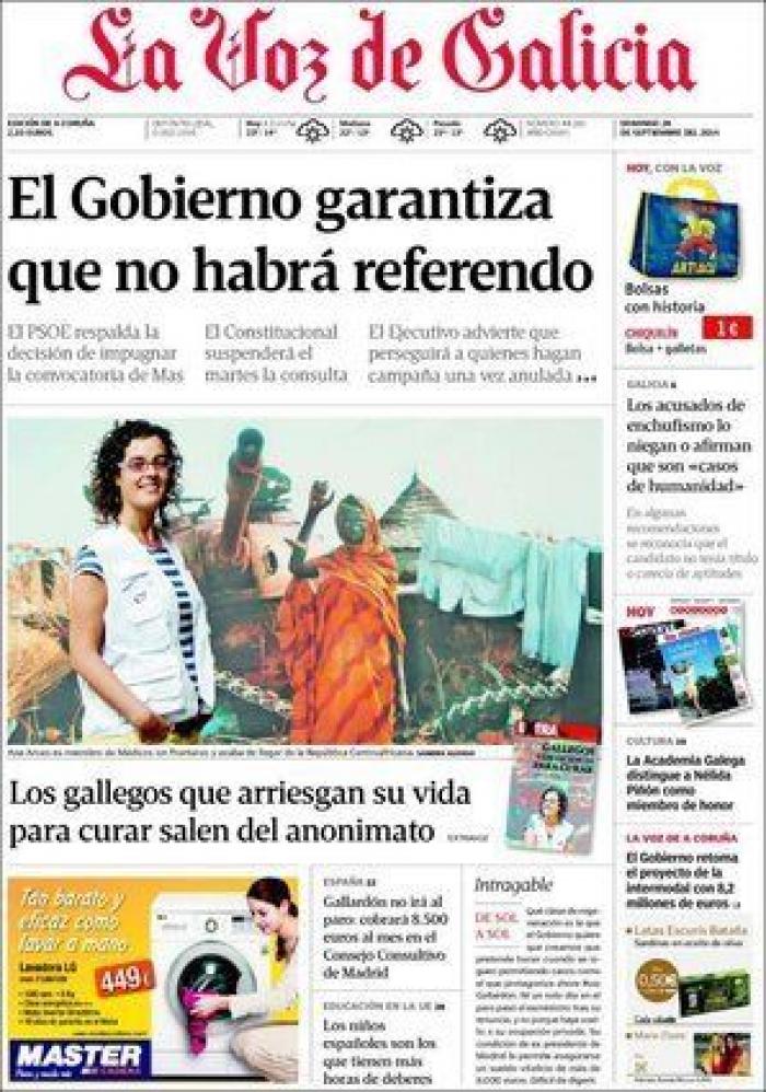 La convocatoria de la consulta catalana en las portadas (FOTOS)