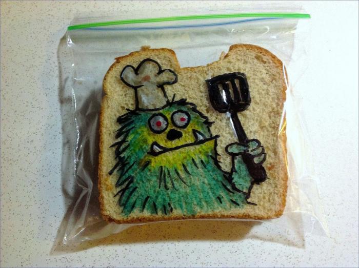 Un padre que convierte en arte el bocadillo de sus hijos