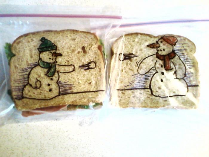 Un padre que convierte en arte el bocadillo de sus hijos