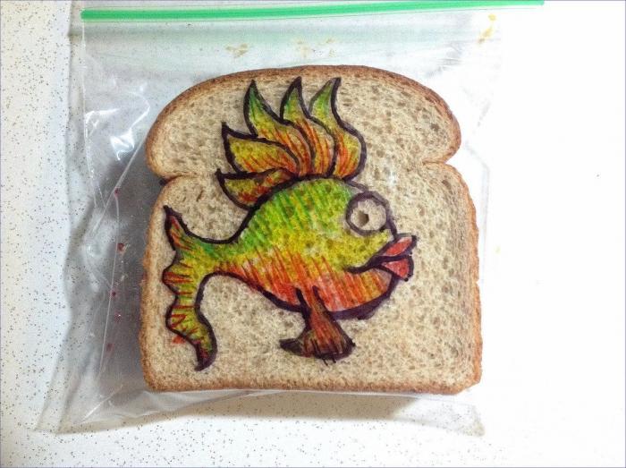 Un padre que convierte en arte el bocadillo de sus hijos