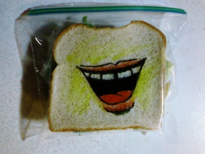 Un padre que convierte en arte el bocadillo de sus hijos