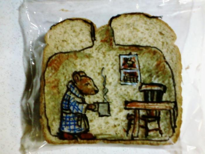 Un padre que convierte en arte el bocadillo de sus hijos