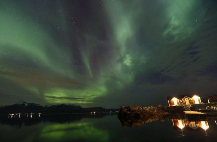 Auroras boreales en Noruega: así es el espectáculo que tiñe el cielo de verde (FOTOS)
