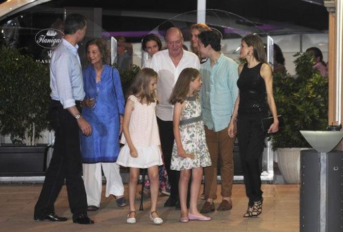 La Familia Real llega a Mallorca: primera cena al completo