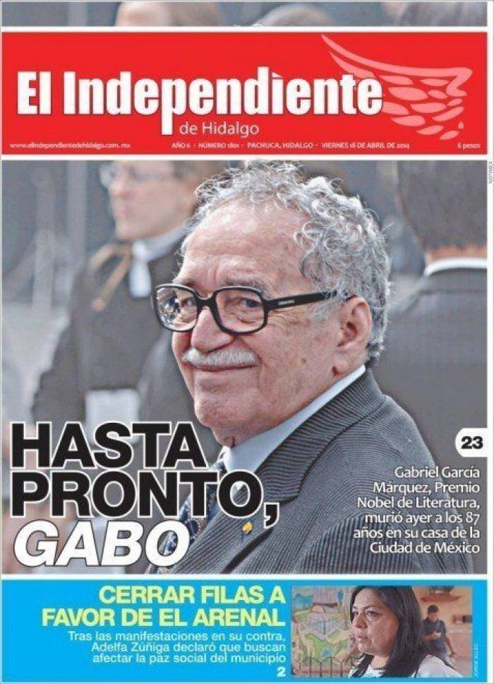 La muerte de García Márquez en las portadas de la prensa mundial