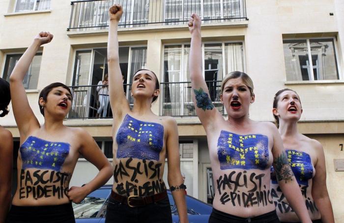 Marine Le Pen dice que las activistas de Femen son "una secta de histéricas de izquierdas"