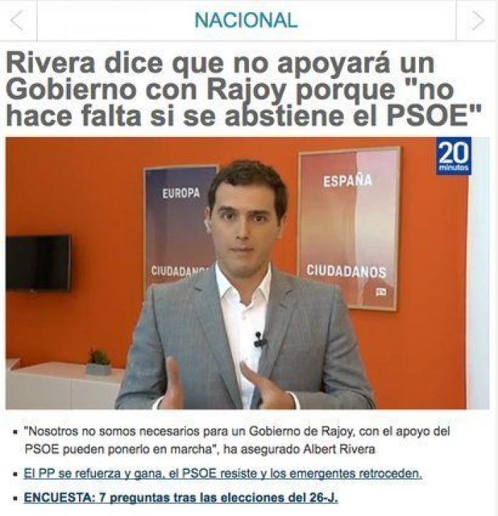 La hemeroteca que más va a doler a Albert Rivera