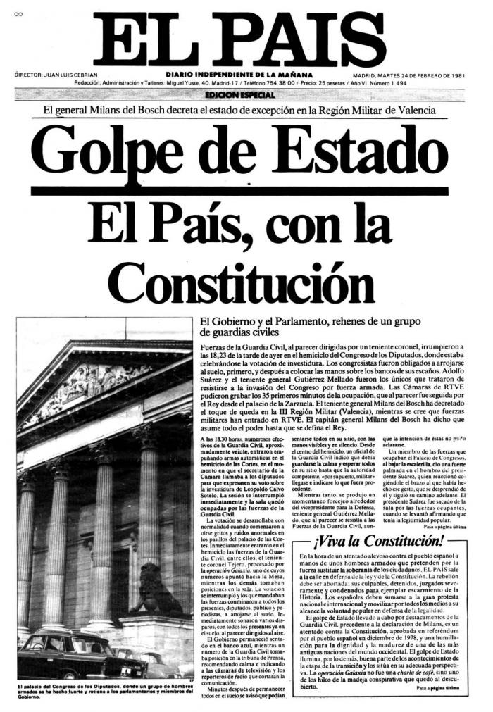 Las batallitas del 23-F, ¿qué les importan al 40% de jóvenes parados?