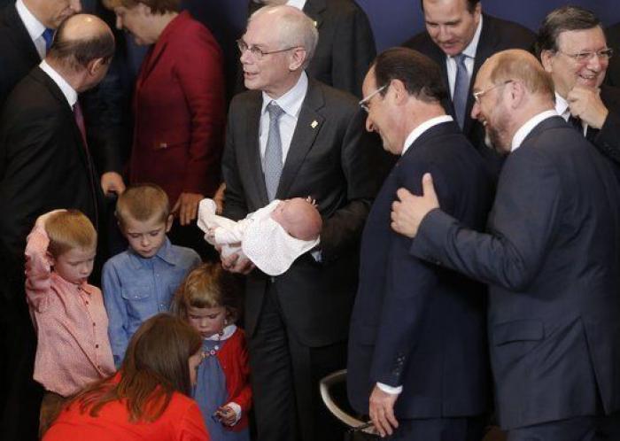 Los nietos de Van Rompuy se 'cuelan' en su última cumbre (FOTOS)