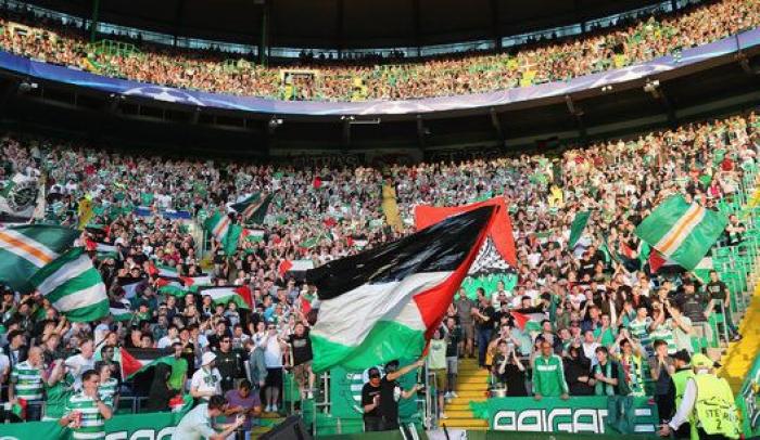Los aficionados del Celtic desafían a la UEFA al apoyar así a Palestina