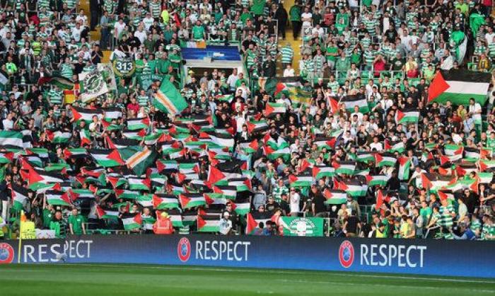 Los aficionados del Celtic desafían a la UEFA al apoyar así a Palestina