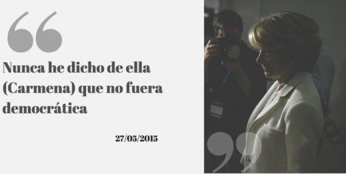 Esperanza Aguirre niega que Bárcenas le entregara ningún sobre y se querellará contra él por "falso testimonio"