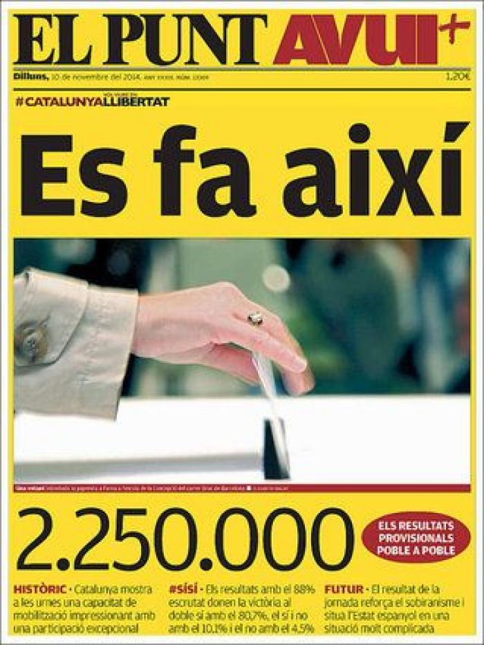 La hoja de ruta soberanista: independencia en 18 meses tras el 27-S