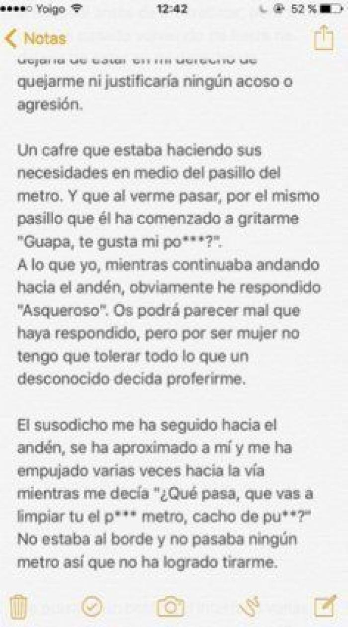 Una joven denuncia un intento de agresión en el metro y critica la pasividad de la gente
