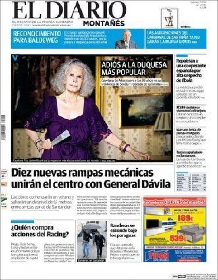Portadas muerte duquesa de Alba: así la despiden los medios