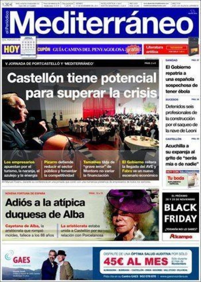 Portadas muerte duquesa de Alba: así la despiden los medios