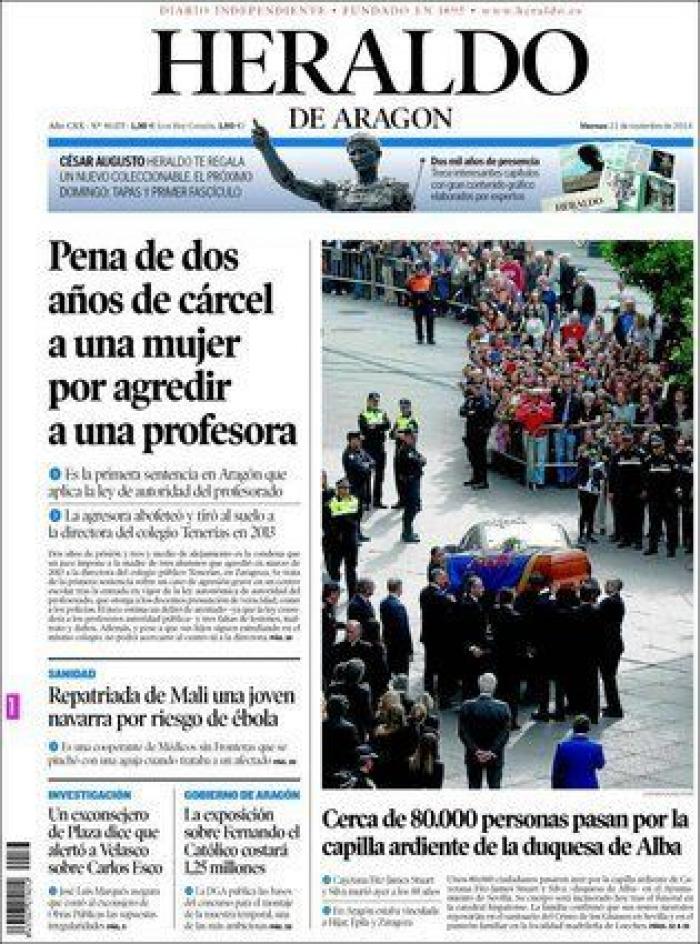 Portadas muerte duquesa de Alba: así la despiden los medios