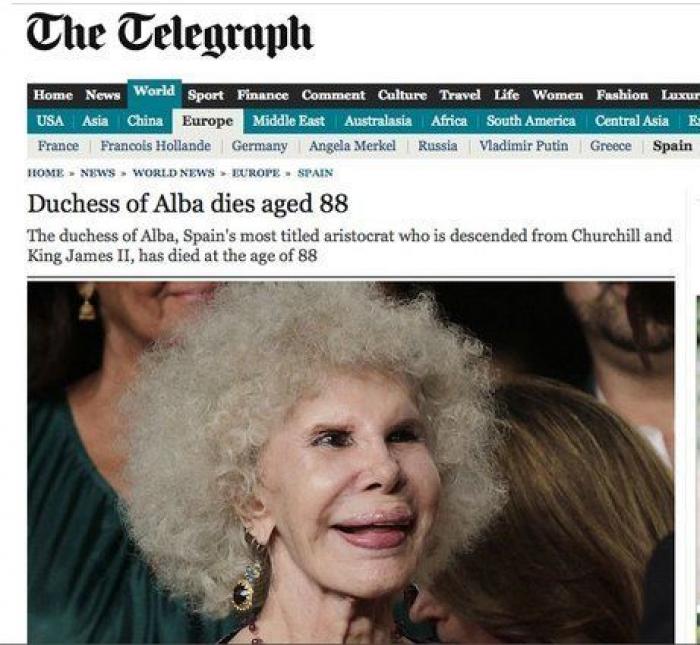 Portadas muerte duquesa de Alba: así la despiden los medios