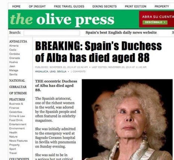 Portadas muerte duquesa de Alba: así la despiden los medios