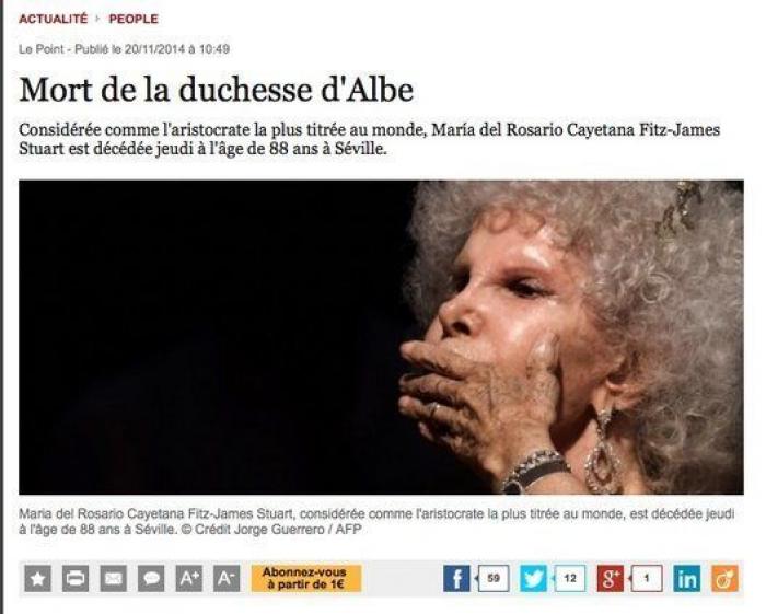 Portadas muerte duquesa de Alba: así la despiden los medios