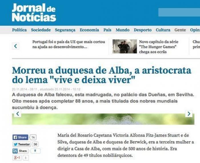 Portadas muerte duquesa de Alba: así la despiden los medios