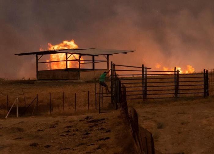 200 desalojados y mil hectáreas afectadas por un incendio en Almonaster la Real