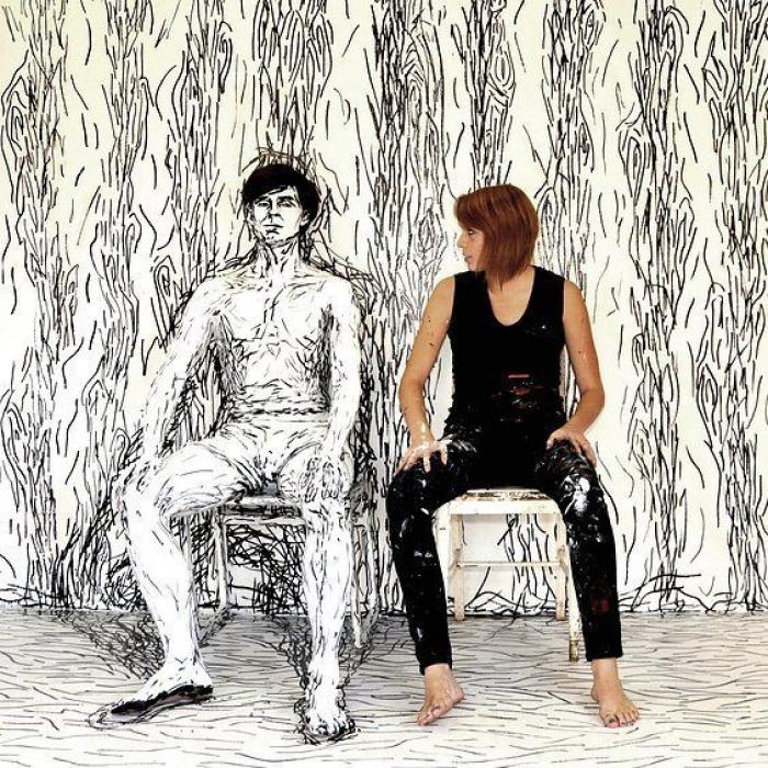 La artista que convierte personas en cuadros en 2D