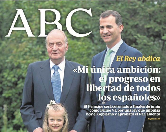 La abdicación del rey en las portadas de los periódicos (FOTOS)