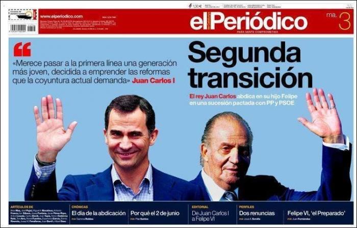 La abdicación del rey en las portadas de los periódicos (FOTOS)
