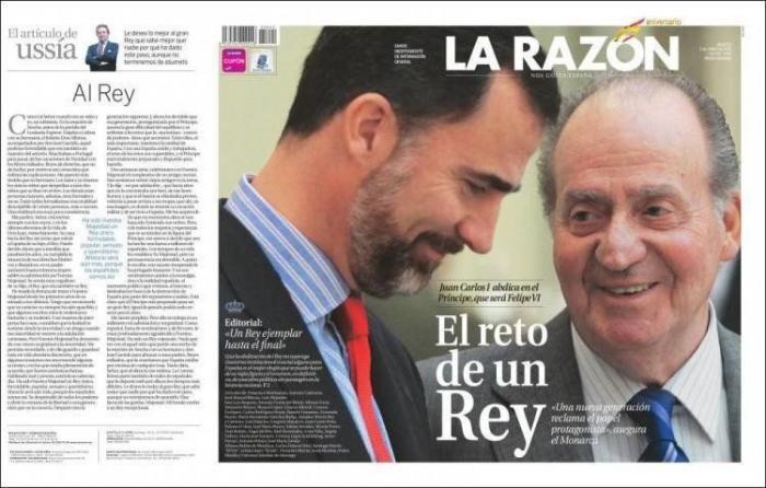La abdicación del rey en las portadas de los periódicos (FOTOS)