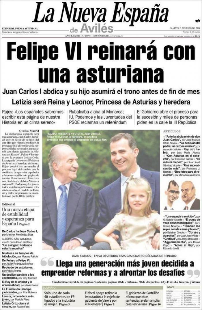 La abdicación del rey en las portadas de los periódicos (FOTOS)
