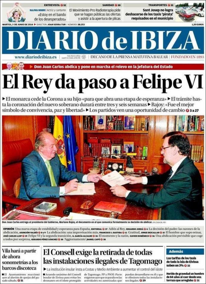 La abdicación del rey en las portadas de los periódicos (FOTOS)