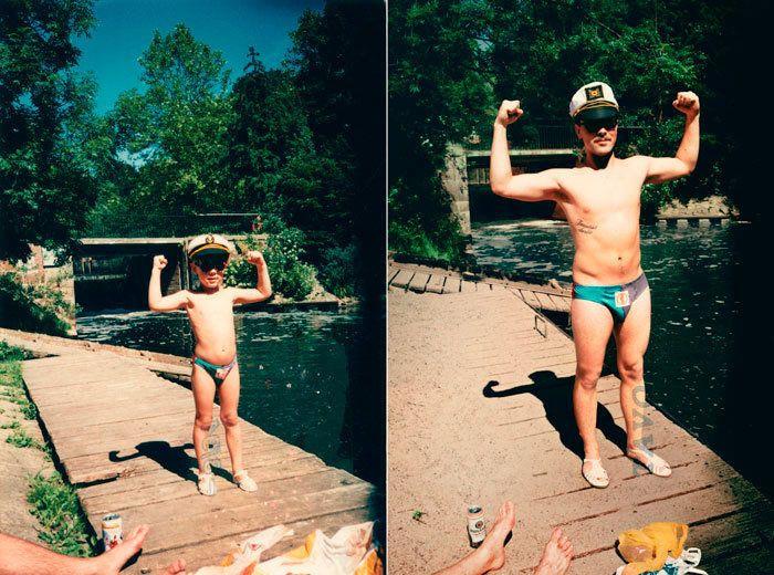 'Regreso al futuro': el libro de adultos recreando fotos de cuando eran pequeños (FOTOS)