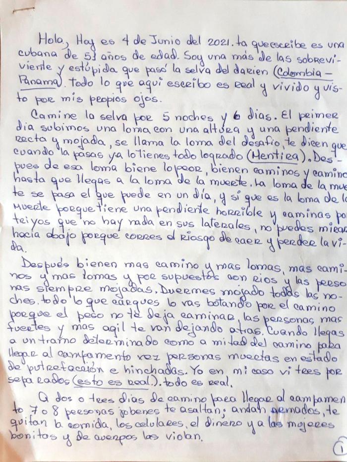 "Es una ruta en la que solo Dios te salva, pero no es una ruta de Dios"