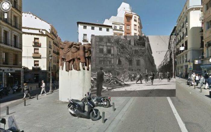 El Madrid de la Guerra Civil y el actual, unidos en Google Street (FOTOS)