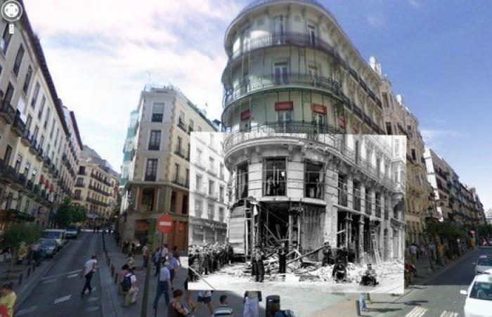 El Madrid de la Guerra Civil y el actual, unidos en Google Street (FOTOS)