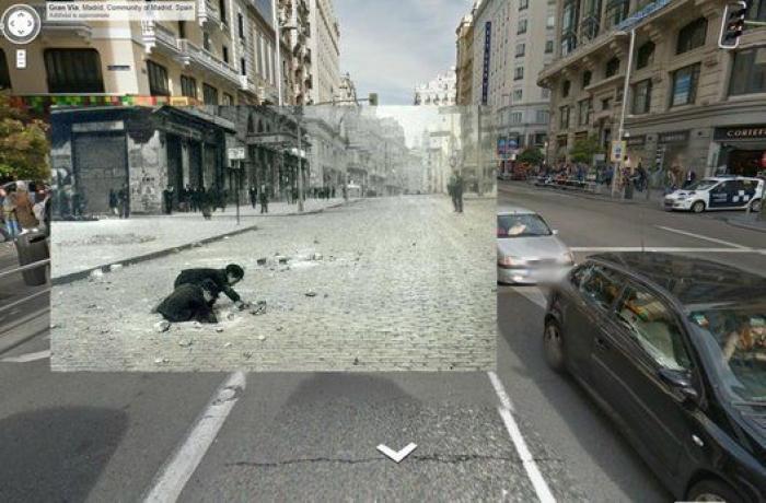 El Madrid de la Guerra Civil y el actual, unidos en Google Street (FOTOS)