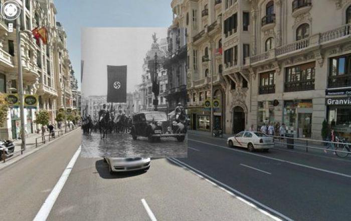 El Madrid de la Guerra Civil y el actual, unidos en Google Street (FOTOS)